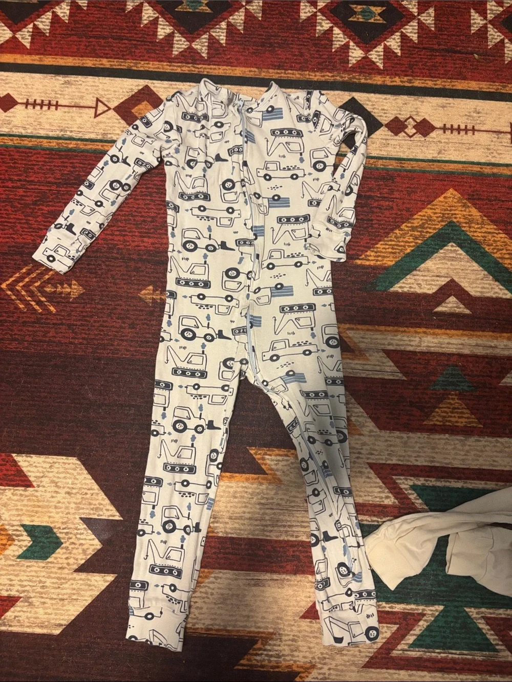 Bundle of 4 - 4T One-Piece Pajamas Set - White, Cream, Rust, Blue - Old Navy